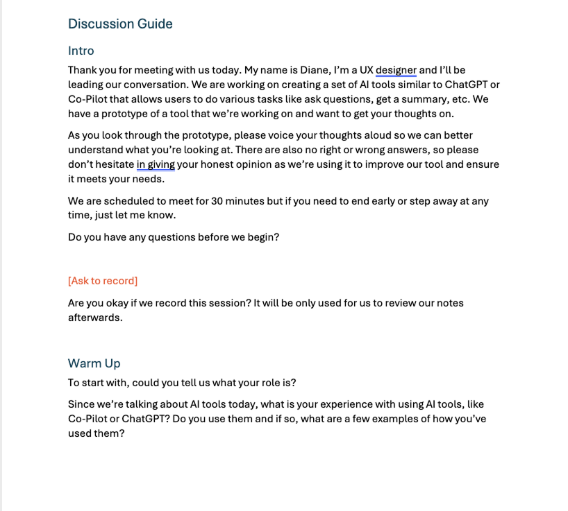 Discussion guide